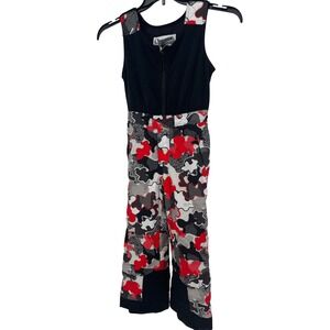 Spyder Ski Snow Bibs Overalls Youth Girls 6 Red Camo Black Winter Outdoors